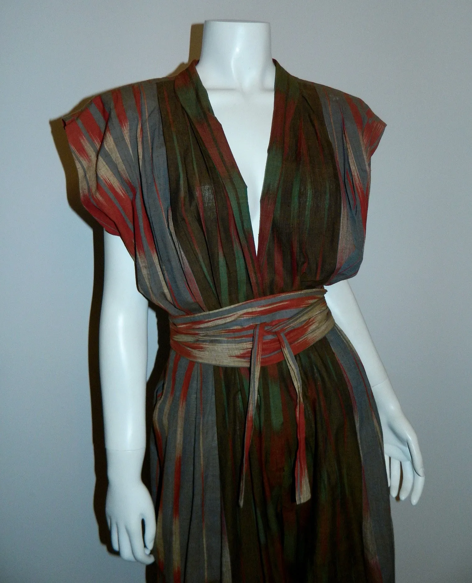 1980s Ikat jumpsuit / vintage Regina Kravitz cotton romper S