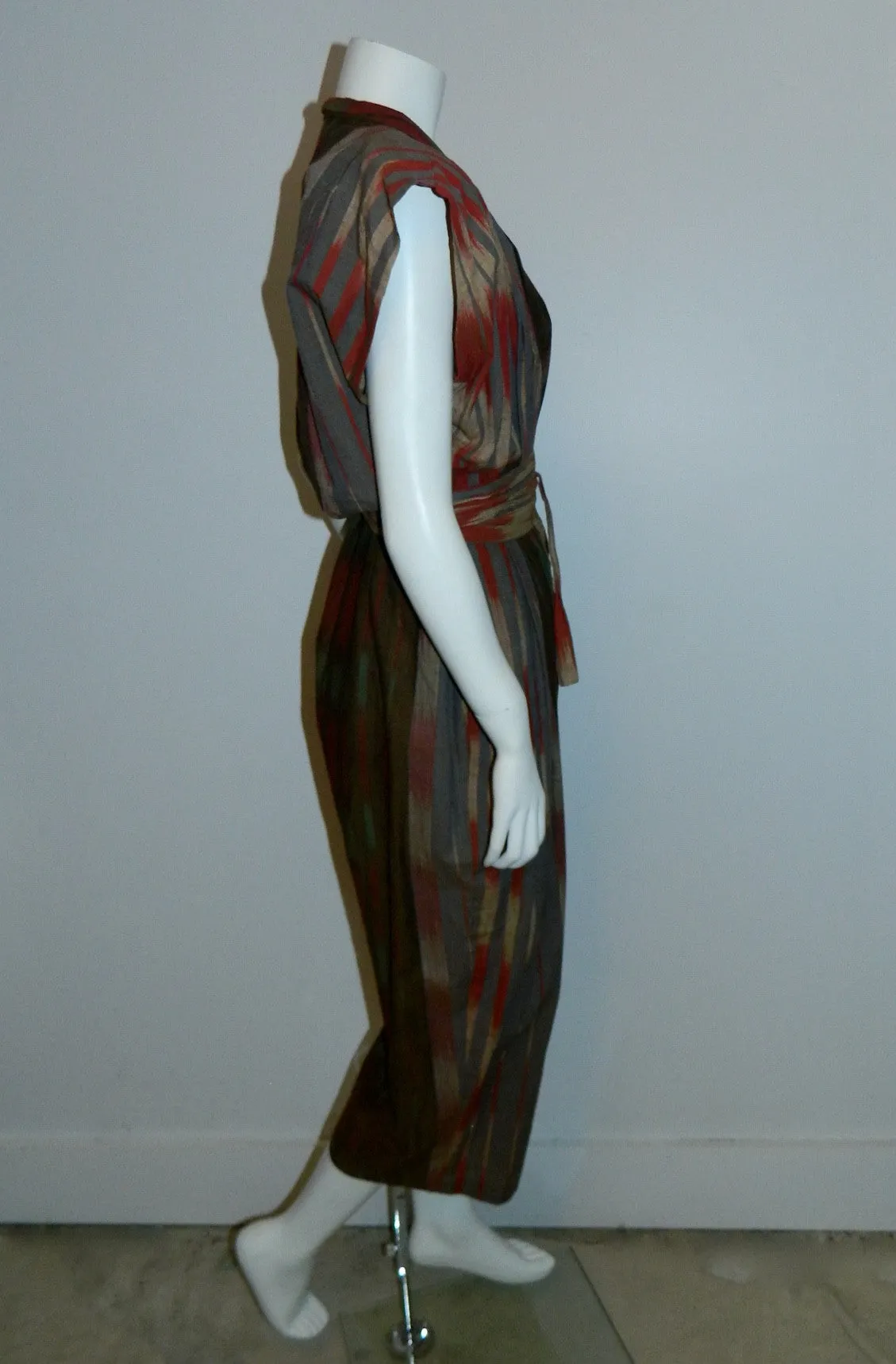 1980s Ikat jumpsuit / vintage Regina Kravitz cotton romper S