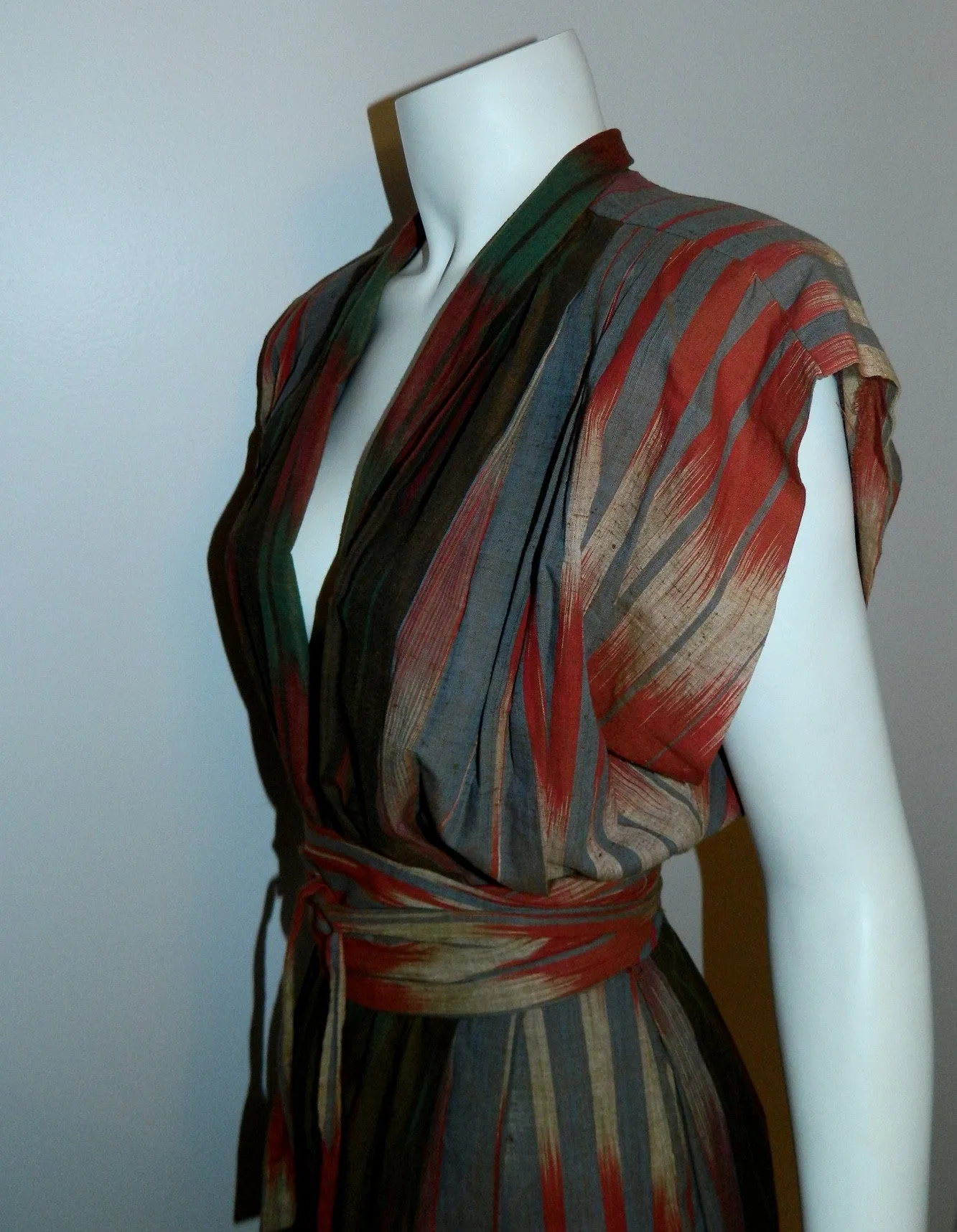 1980s Ikat jumpsuit / vintage Regina Kravitz cotton romper S