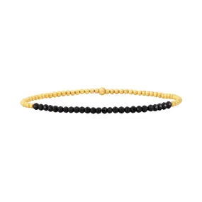 2MM Signature Bracelet with Black Spinel