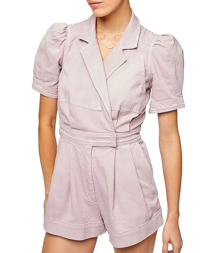 7 For All Mankind Seamed Romper in Soft Lavender Women's