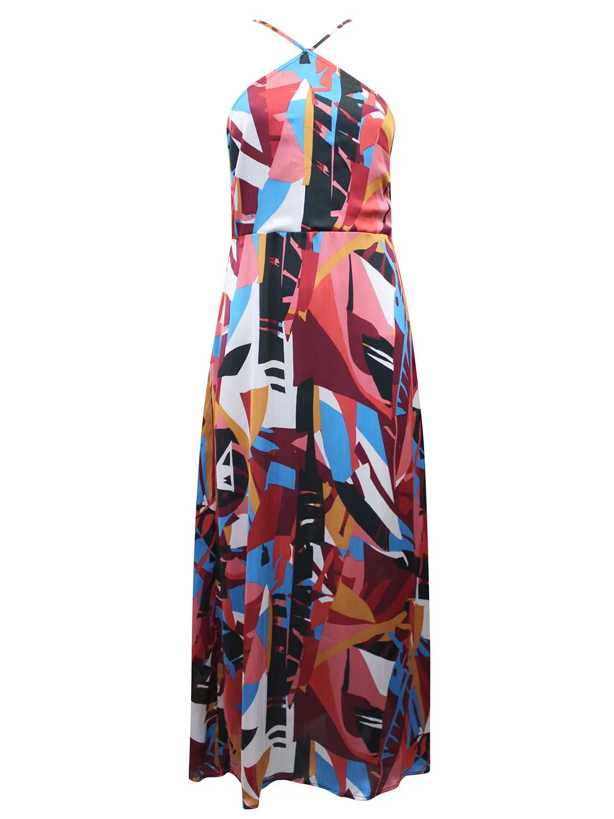 Abstract Halterneck Dress