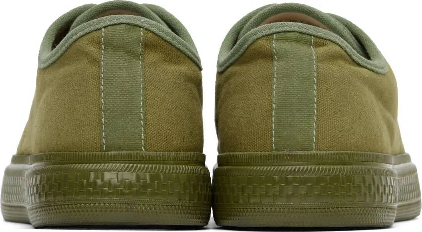 Acne Studios Green Canvas Low Sneakers