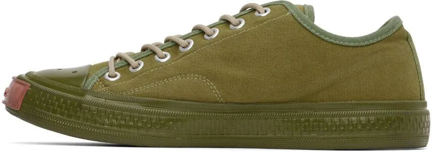 Acne Studios Green Canvas Low Sneakers