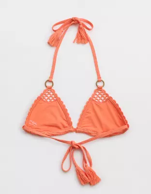 Aerie Crochet String Triangle Bikini Top-