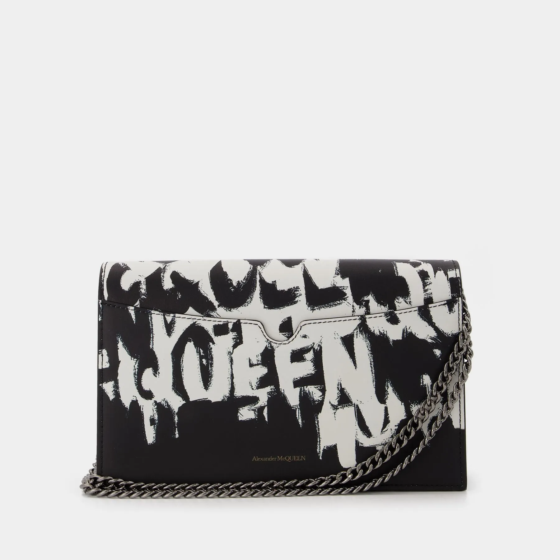 Alexander McQueen  Skull Medium Bag in Black and White Leather