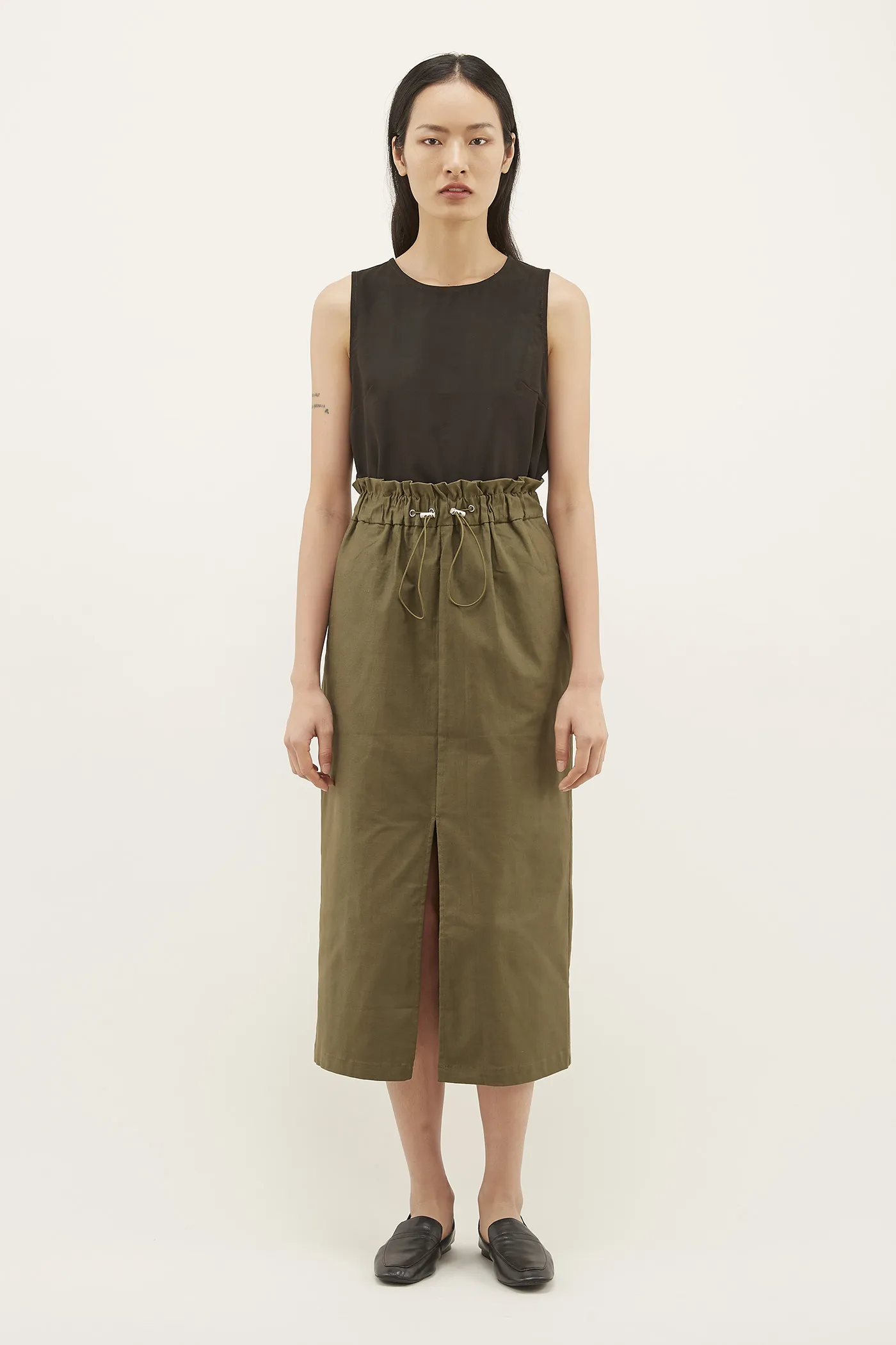 Angus Gathered-waist Skirt 