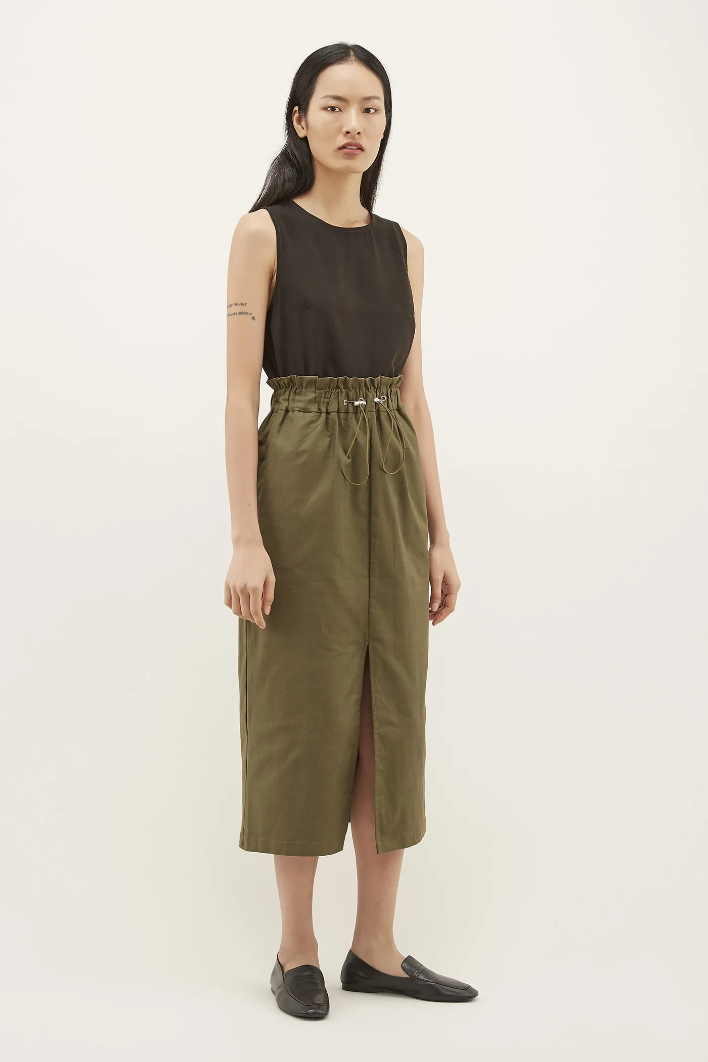 Angus Gathered-waist Skirt 