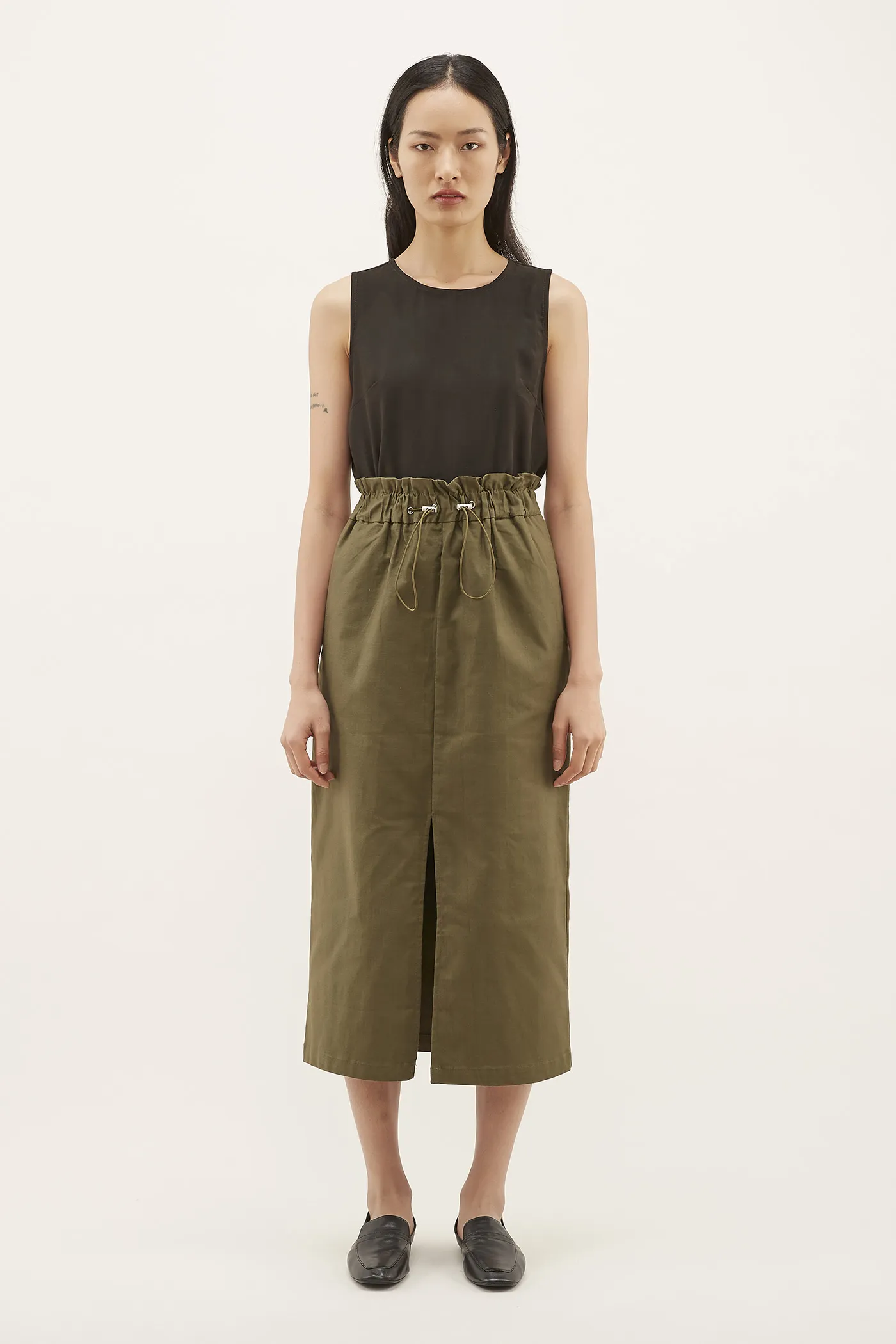 Angus Gathered-waist Skirt 