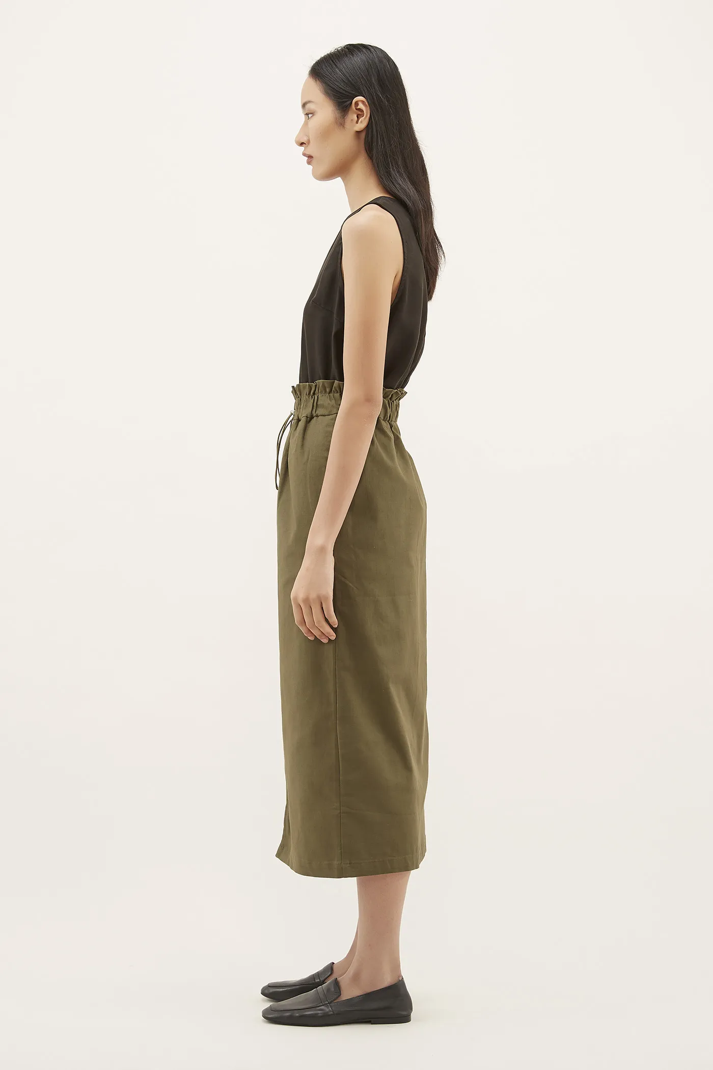 Angus Gathered-waist Skirt 