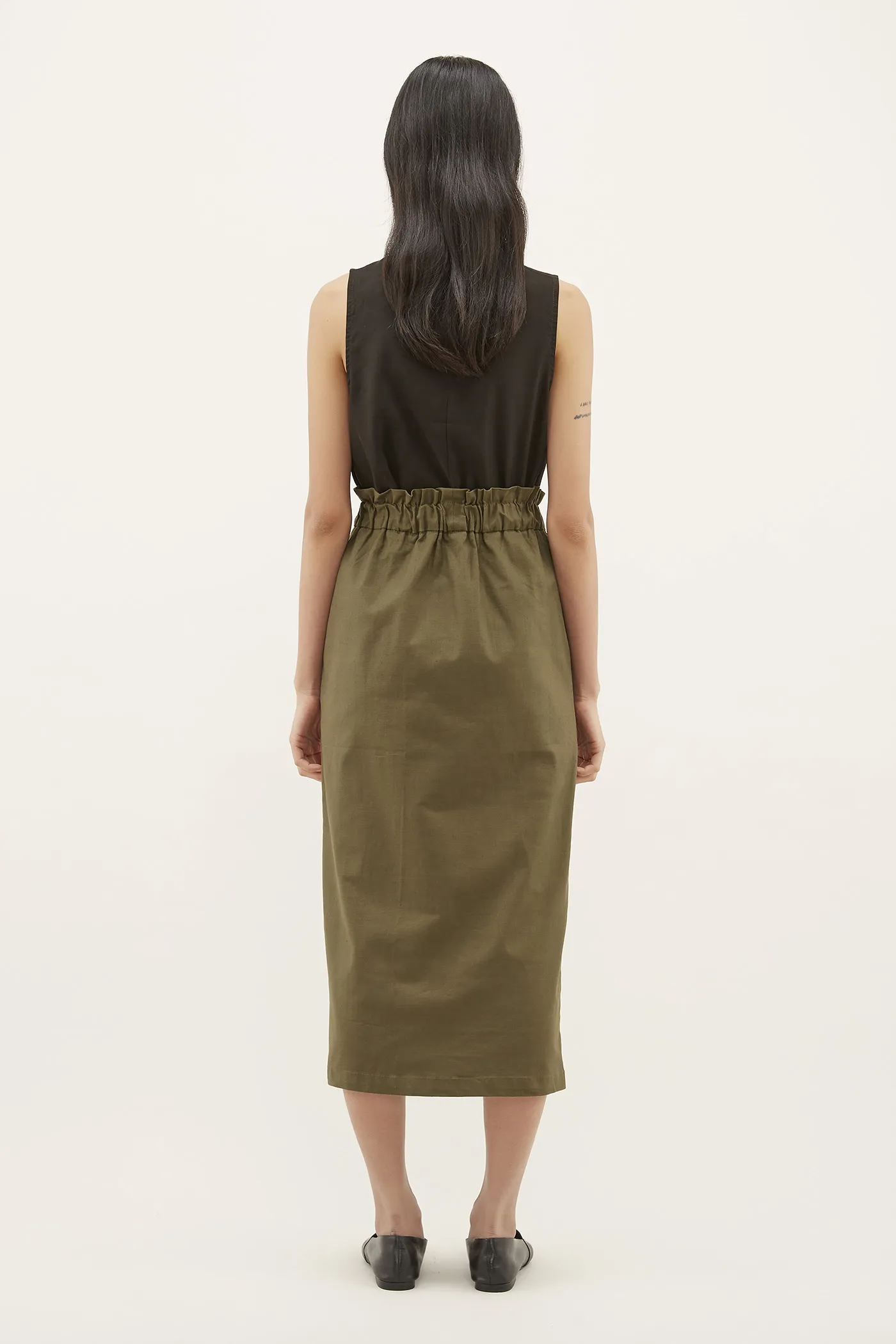 Angus Gathered-waist Skirt 