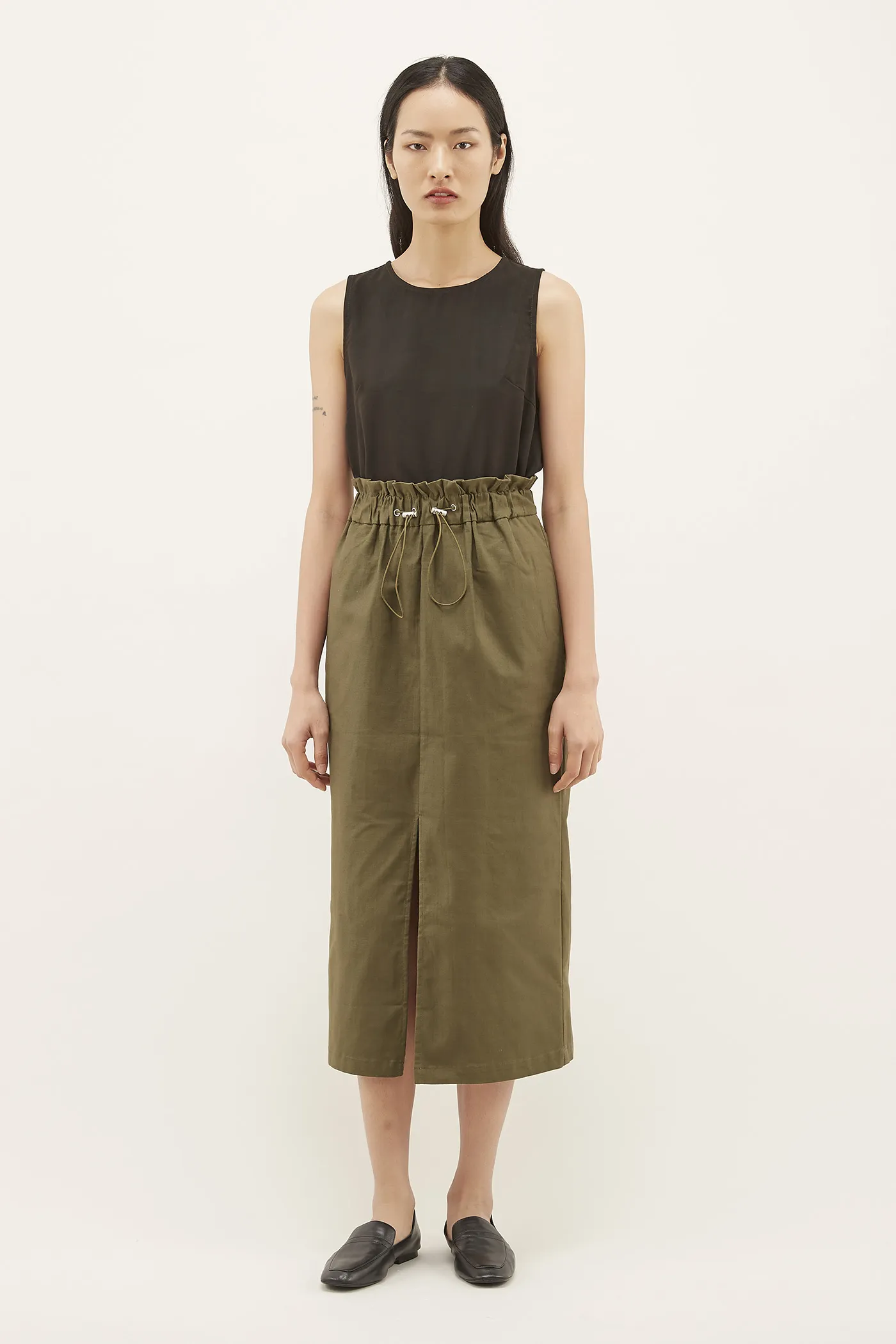 Angus Gathered-waist Skirt 