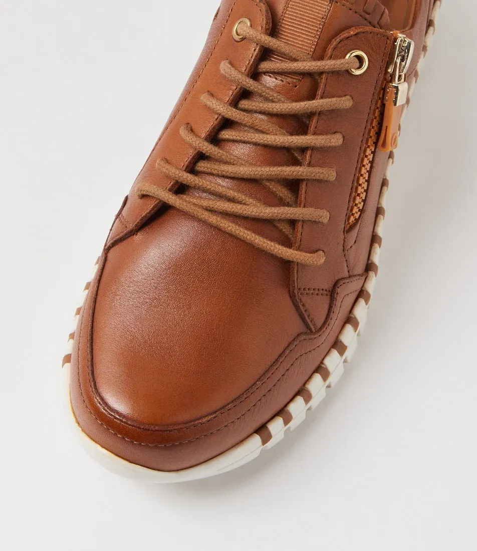 ARA Ibiza 3 Caramel Leather Sneakers