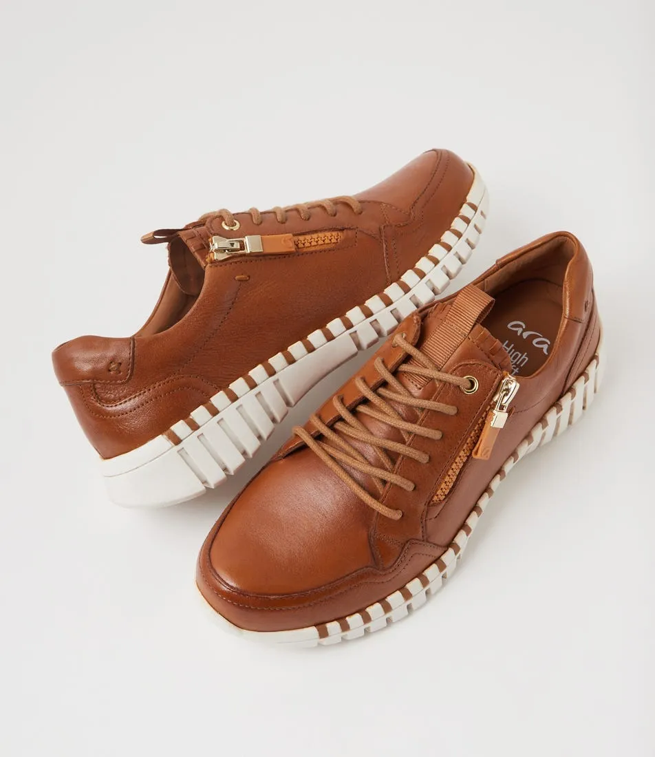 ARA Ibiza 3 Caramel Leather Sneakers