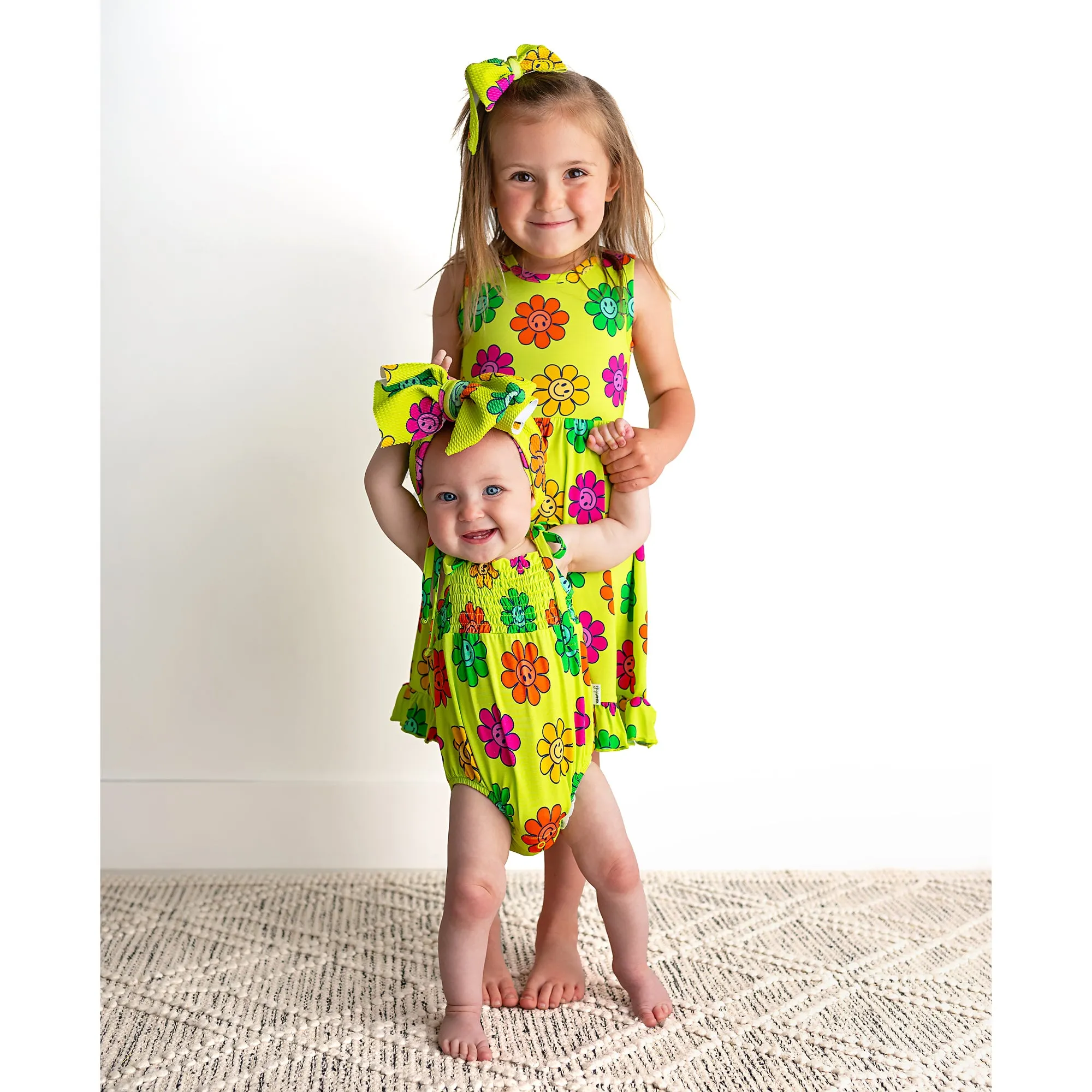 Ashleigh Smiley SMOCKED BUBBLE ROMPER