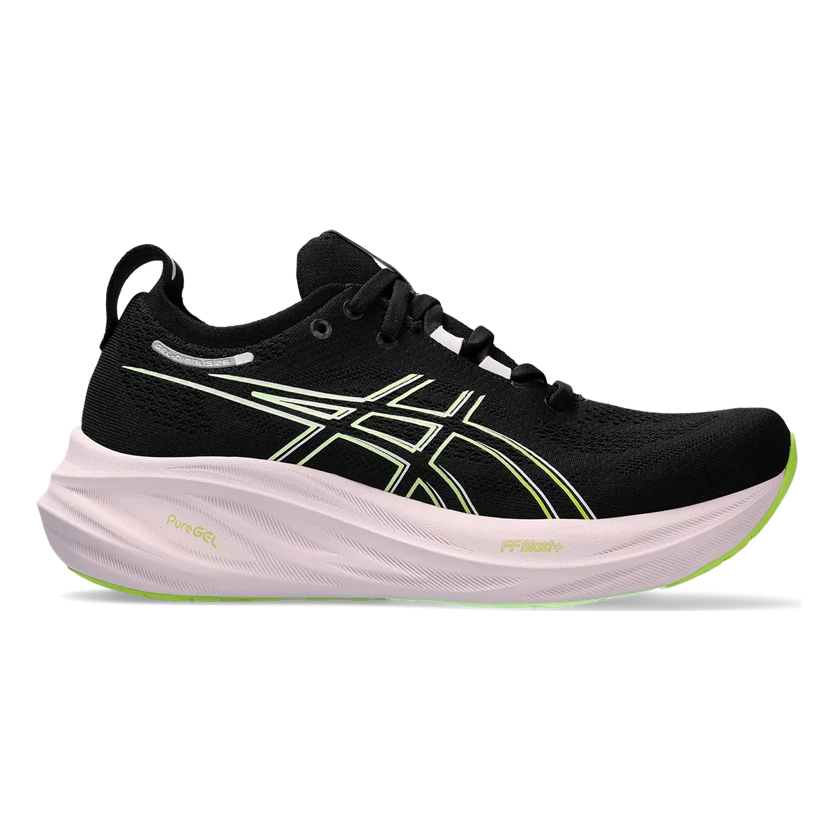 Asics Gel Nimbus 26 - Black - Neon Lime