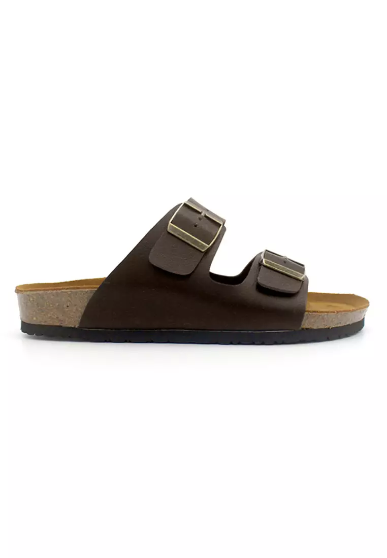 Athens - Dark Brown Leather Sandals & Flip Flops