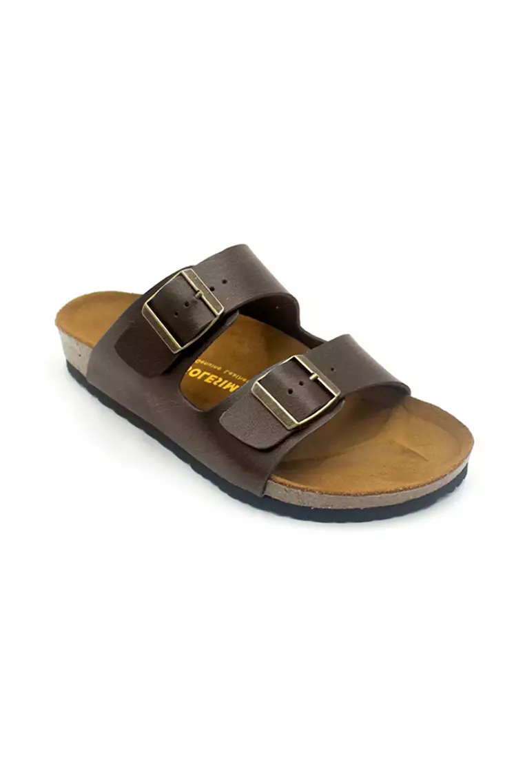 Athens - Dark Brown Leather Sandals & Flip Flops