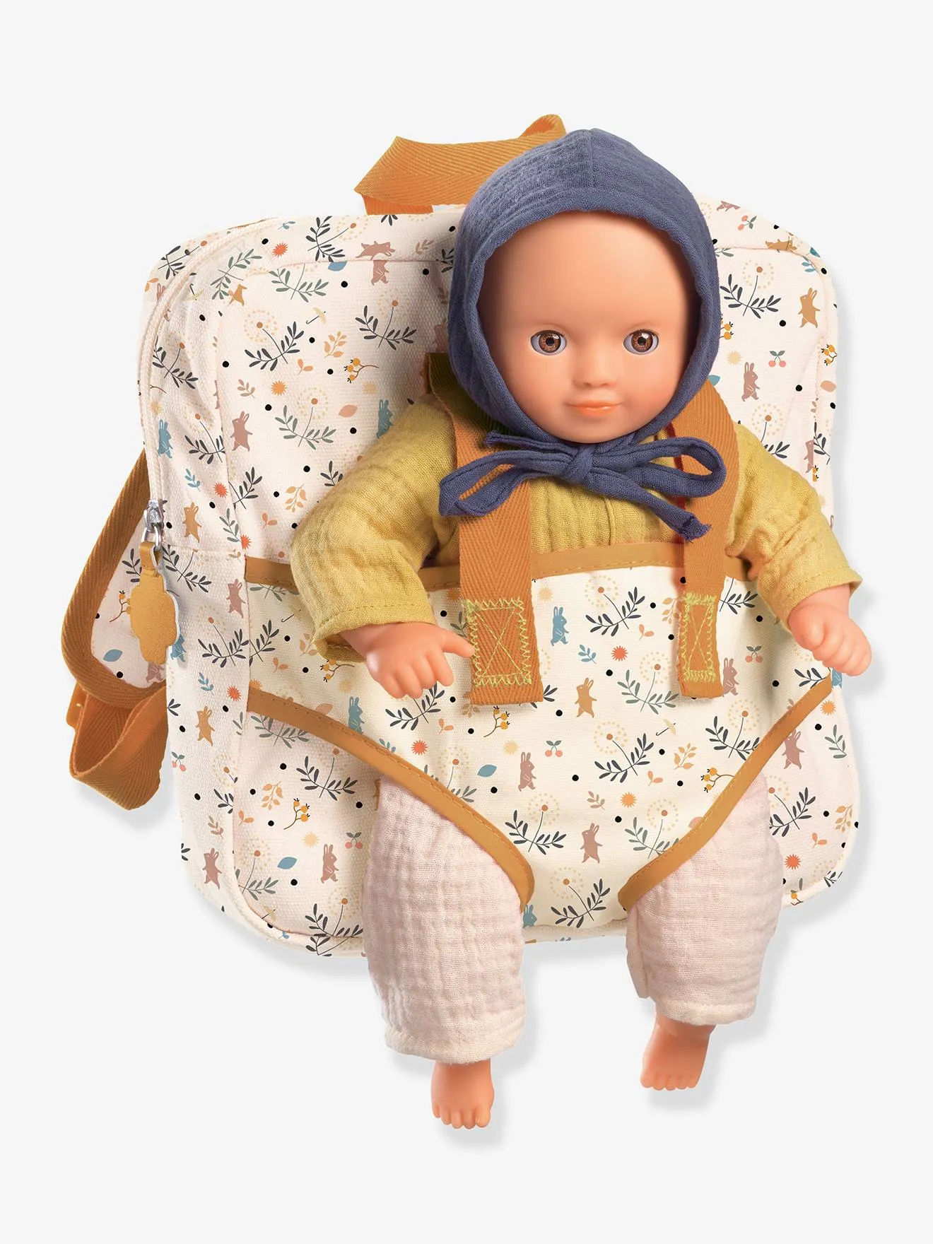 Baby Doll-Carrying Backpack - Pomea - DJECO - multicoloured