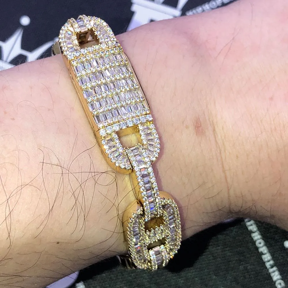 Baguette Mariner Iced Out Hip Hop Bracelet