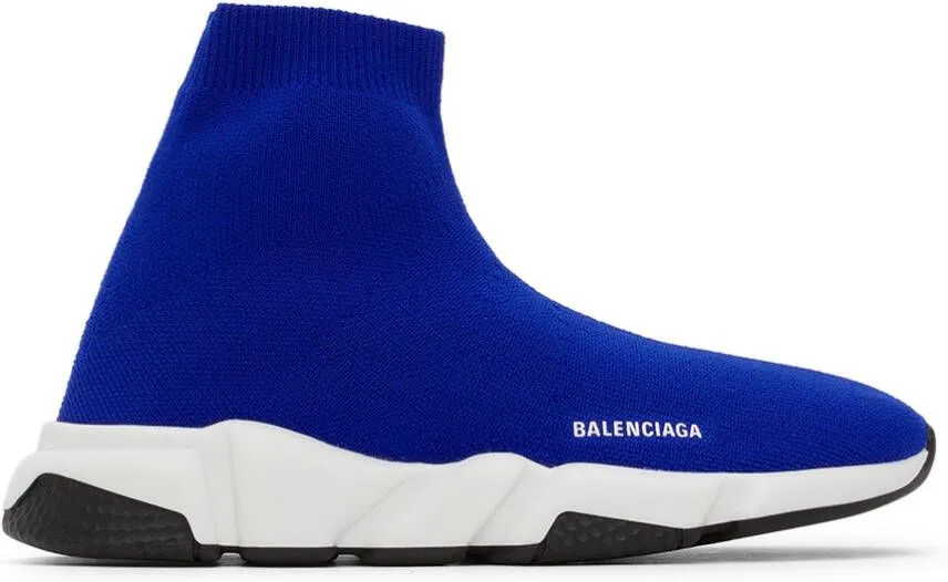 Balenciaga Kids Blue Speed Sneakers