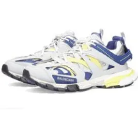 Balenciaga Men's Track Sneakers in White/Navy/Grey