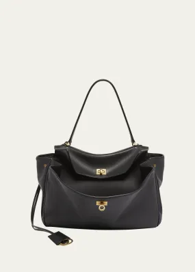 Balenciaga Rodeo Medium Leather Top-Handle Bag