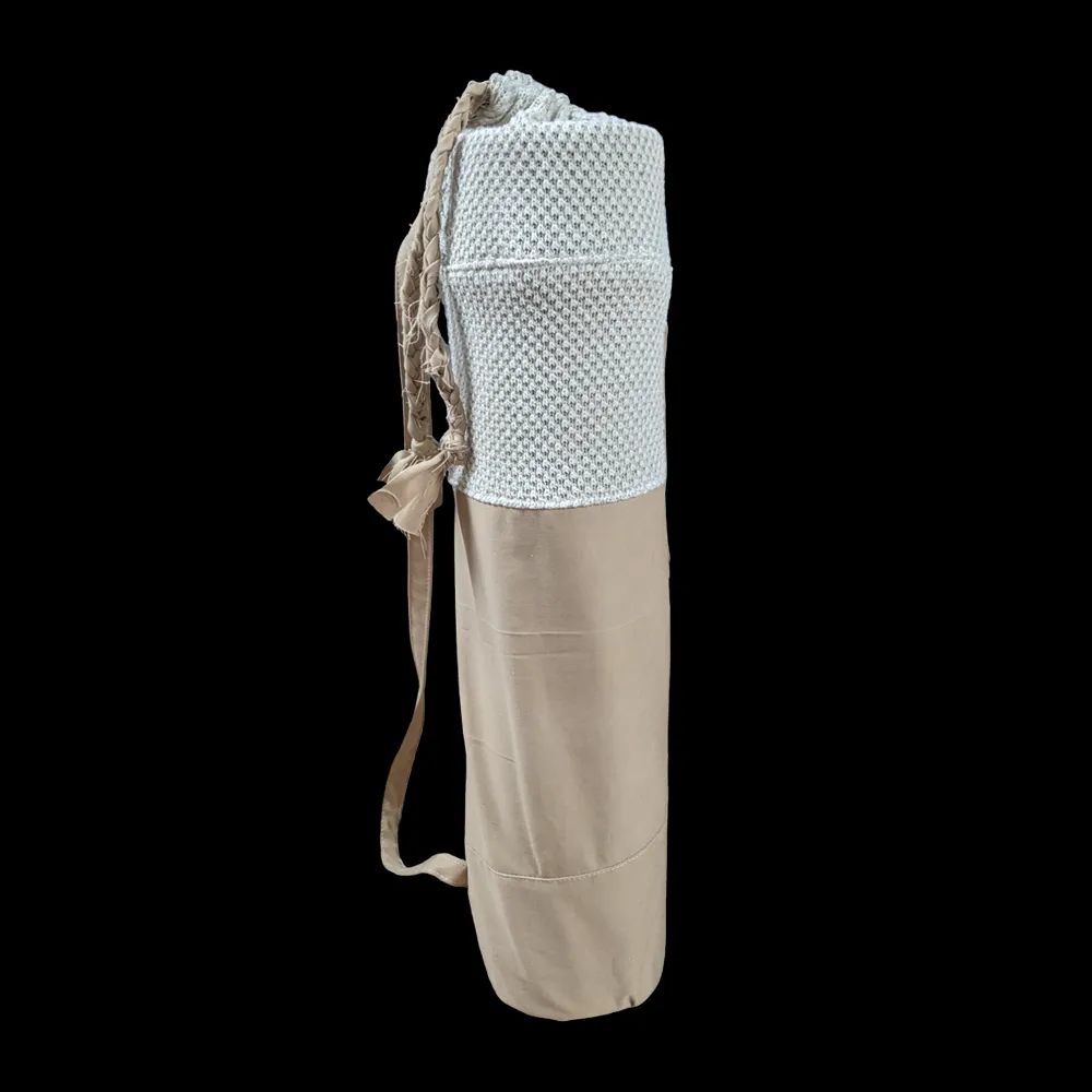 Beige yoga mat bag