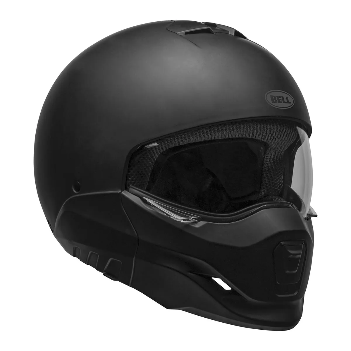 Bell Broozer Helmet Full / Open Face Matt Black Cruiser Helmet