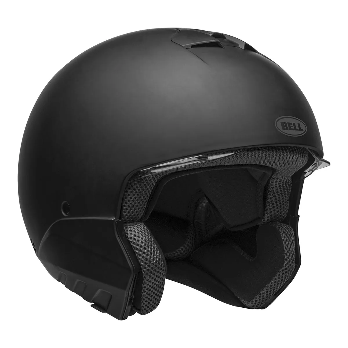 Bell Broozer Helmet Full / Open Face Matt Black Cruiser Helmet