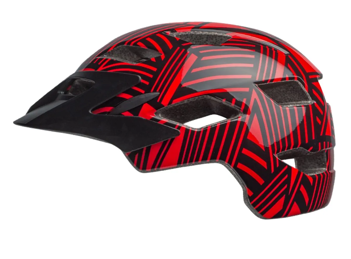 Bell Sidetrack Child Helmet - Gloss Red-Black Seeker