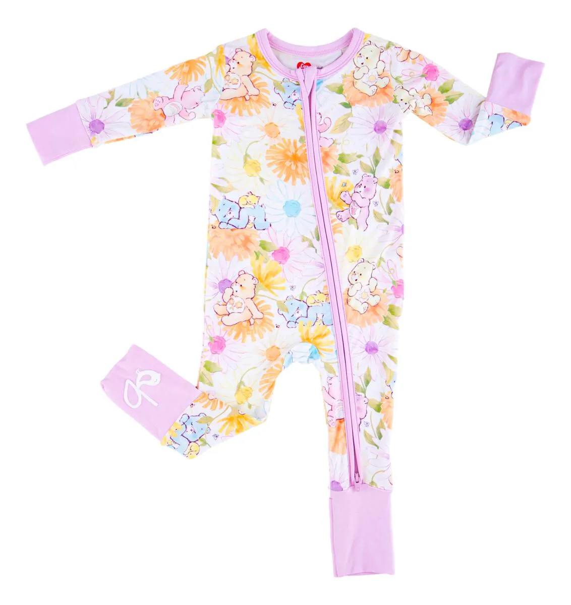 Birdie Bean Care Bears Baby Spring Flowers Bamboo Viscose Convertible Romper