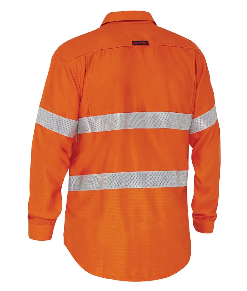 Bisley Workwear BS8339T Apex 160 - Taped Hi-Vis Vented FR PPE1 - Shirt - Orange - XS