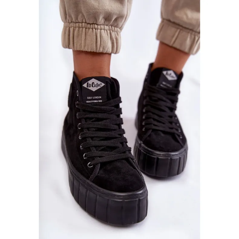 Black Lee Cooper LCJ-22-31-1432L High Sneakers