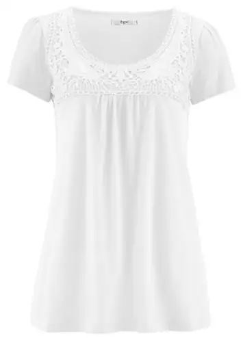 bonprix Crochet Lace Yoke Tunic | Grattan