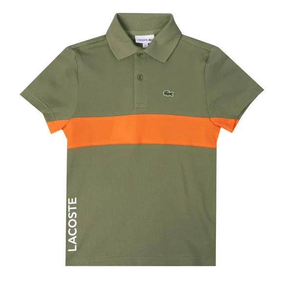 Boys Green PJ2479 Cut & Sew Polo