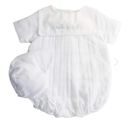 Boys Romper Train, White