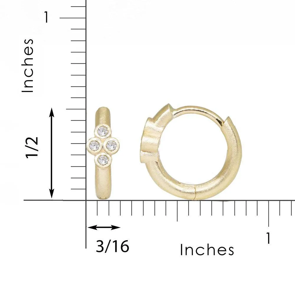 Brielle Diamond 18k Yellow Gold Hoop Earrings 13mm