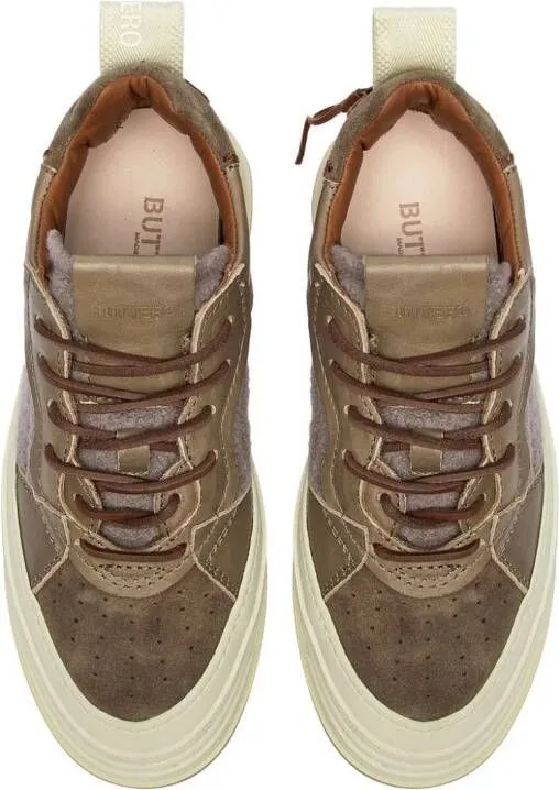 Buttero panelled lace-up sneakers Neutrals