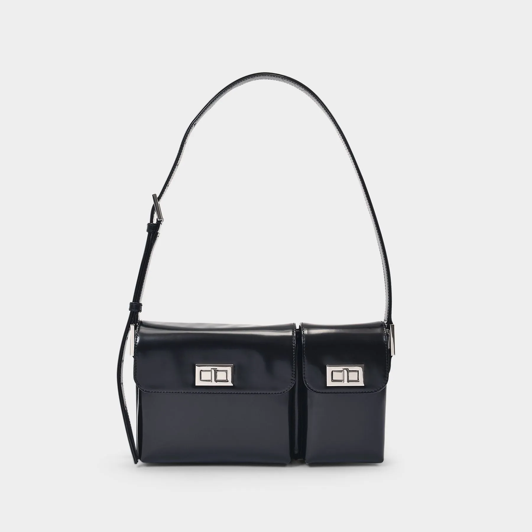 By Far  Billy Hobo Bag - By Far - Black - Patent Leather