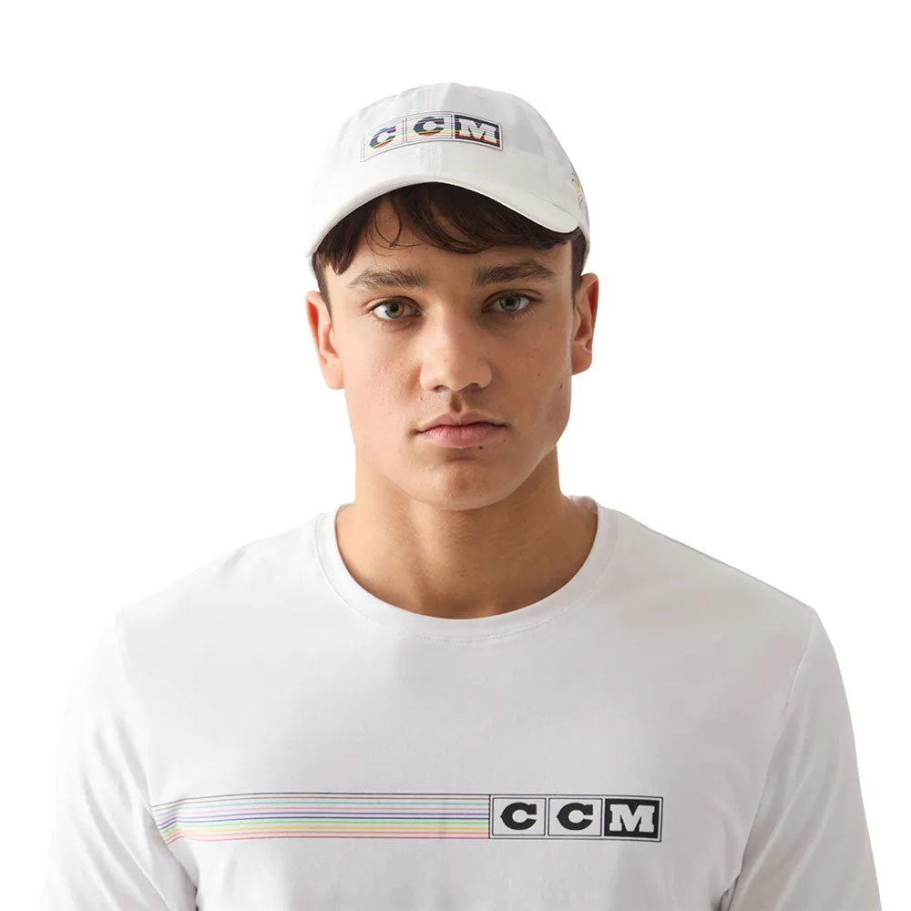 CCM PRIDE WHITE ADJUSTABLE SLOUCH HAT