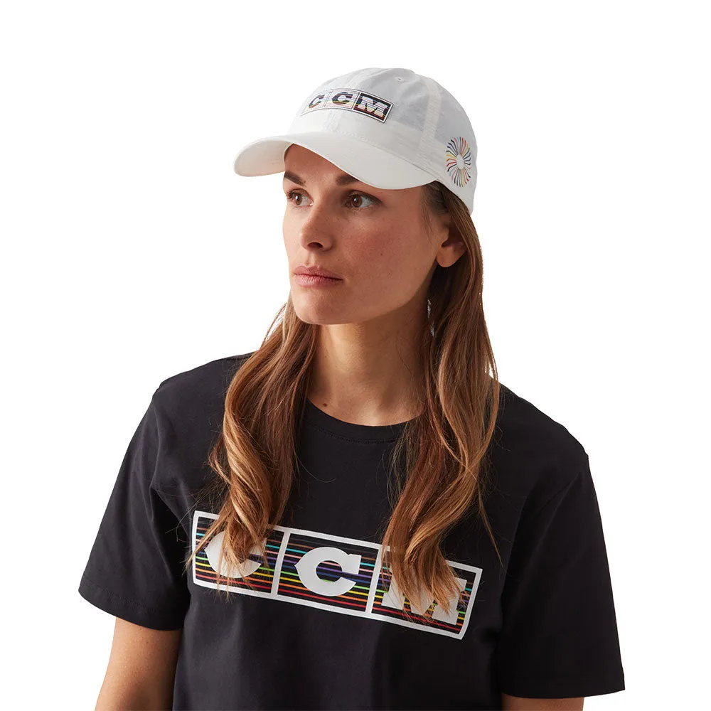 CCM PRIDE WHITE ADJUSTABLE SLOUCH HAT