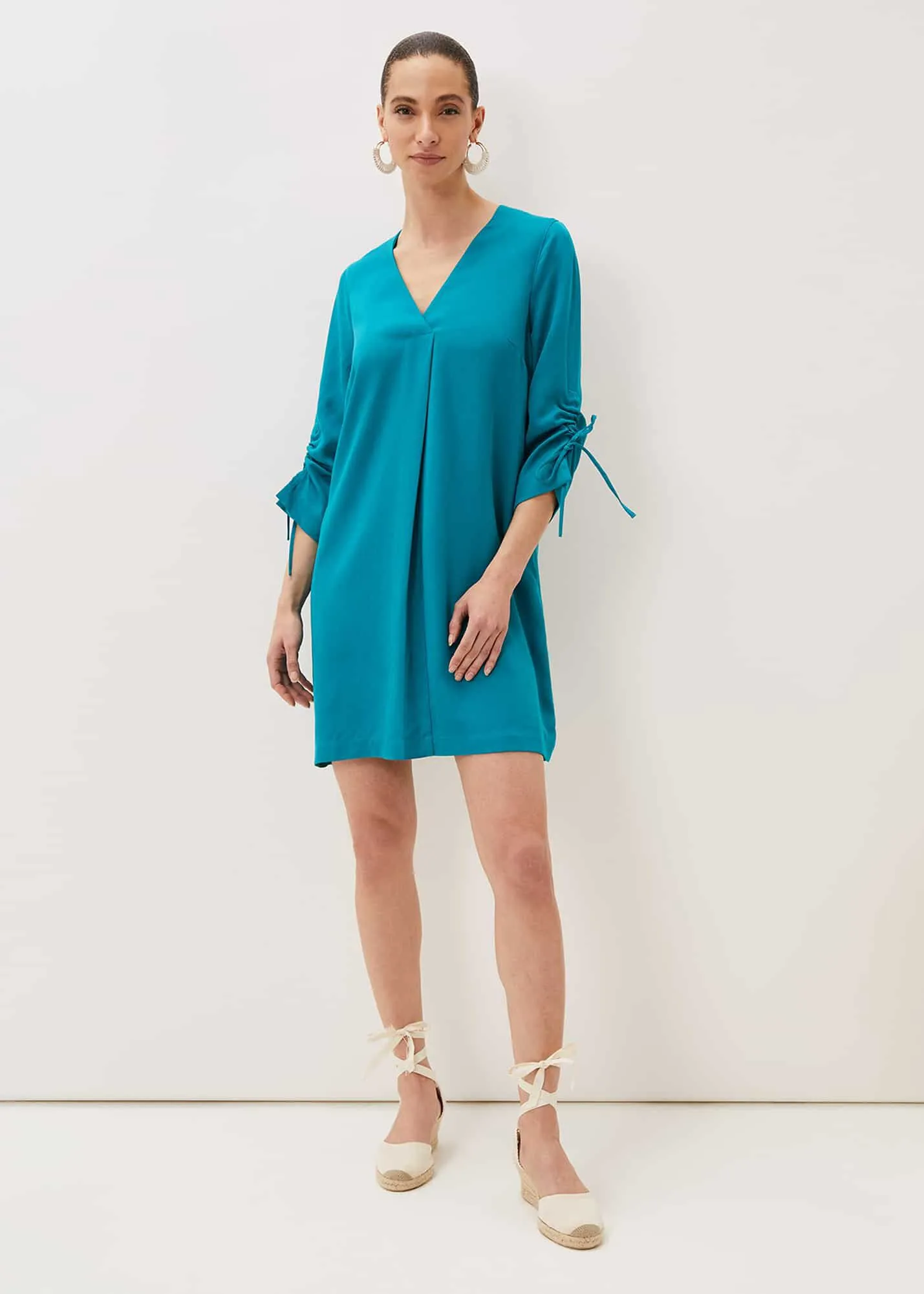 Ceiara Ruched Sleeve Tunic Dress