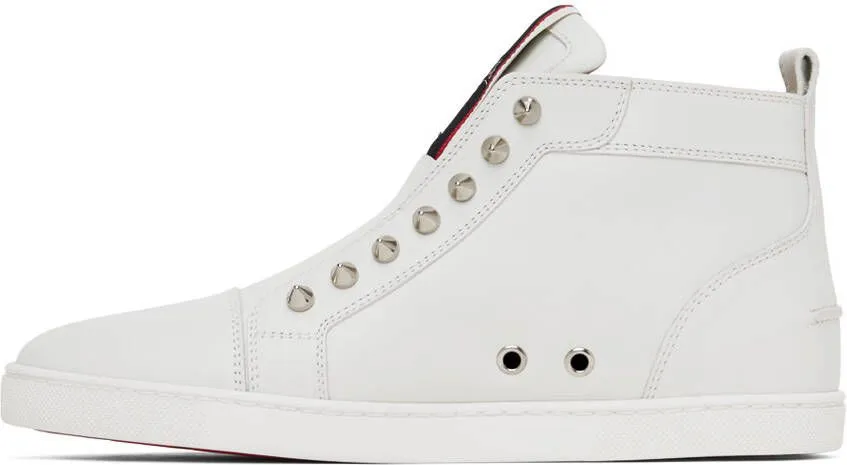 Christian Louboutin White F.A.V. Fique A Vontarde High Sneakers