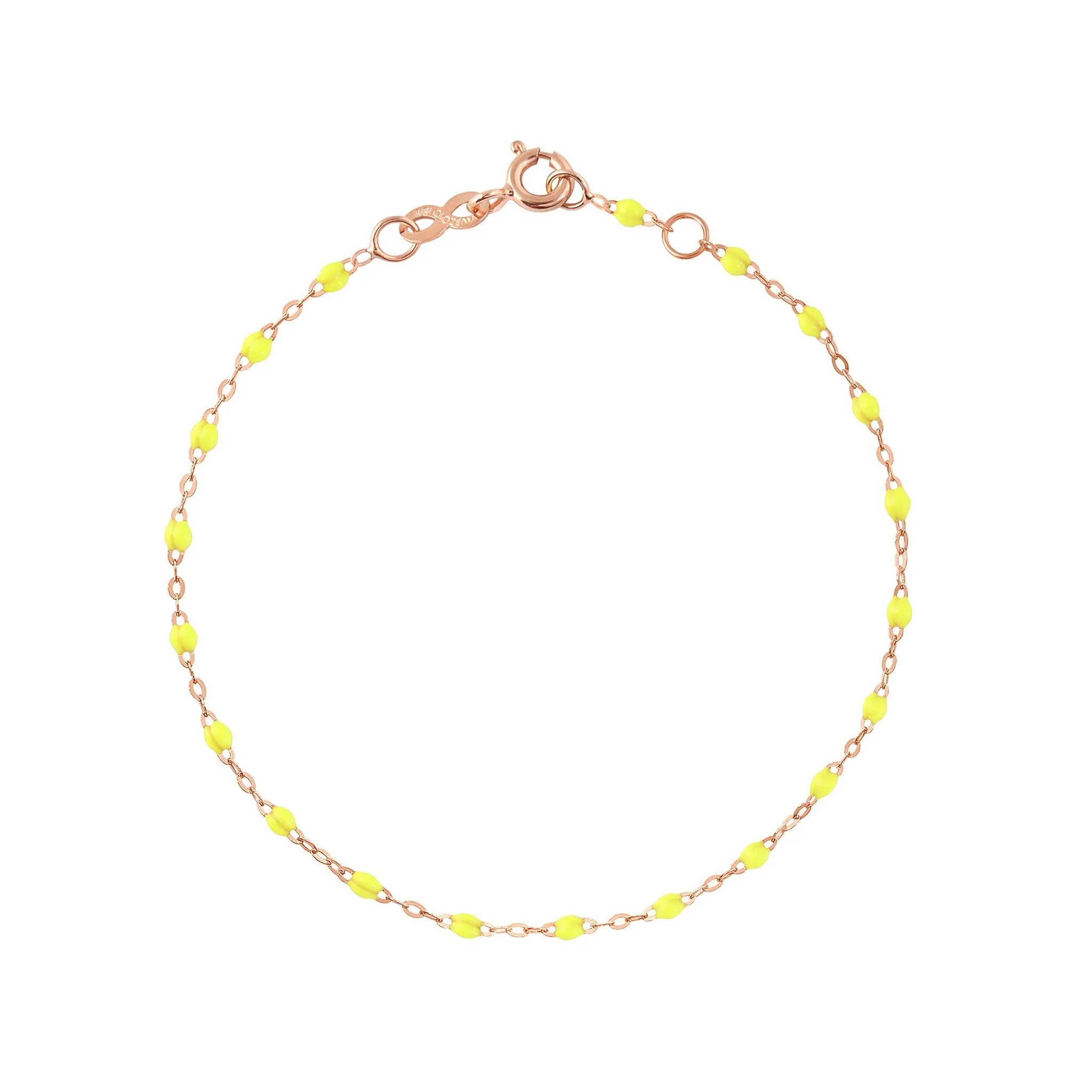 Classic Gigi Lime bracelet, Rose Gold, 7.5