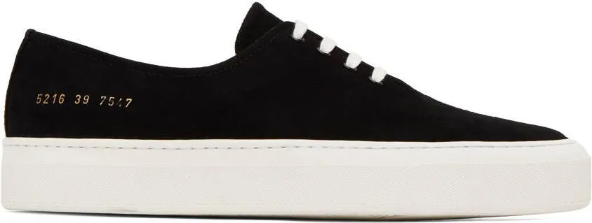 Common Projects Black Four Hole Sneakers