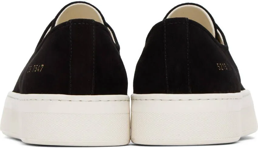 Common Projects Black Four Hole Sneakers