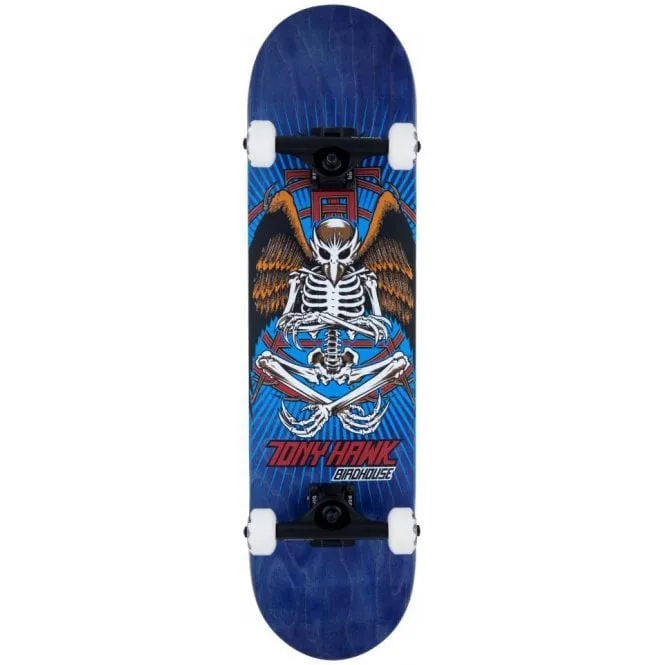 Complete Stage 3 Hawk Birdman Blue Skateboard - 8"