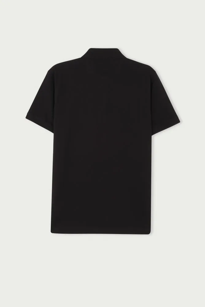 Cotton Man Polo Black