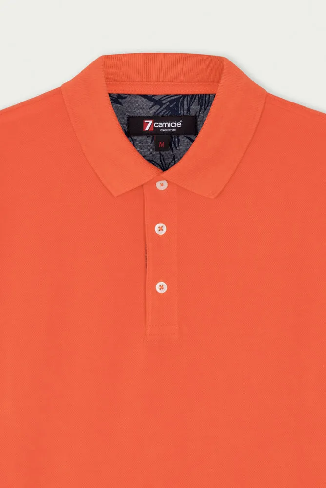 Cotton Man Polo Orange